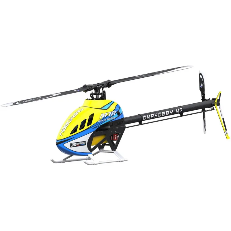 OMP M7R kits+blade+motor+ESC+Bt modul-žlutá