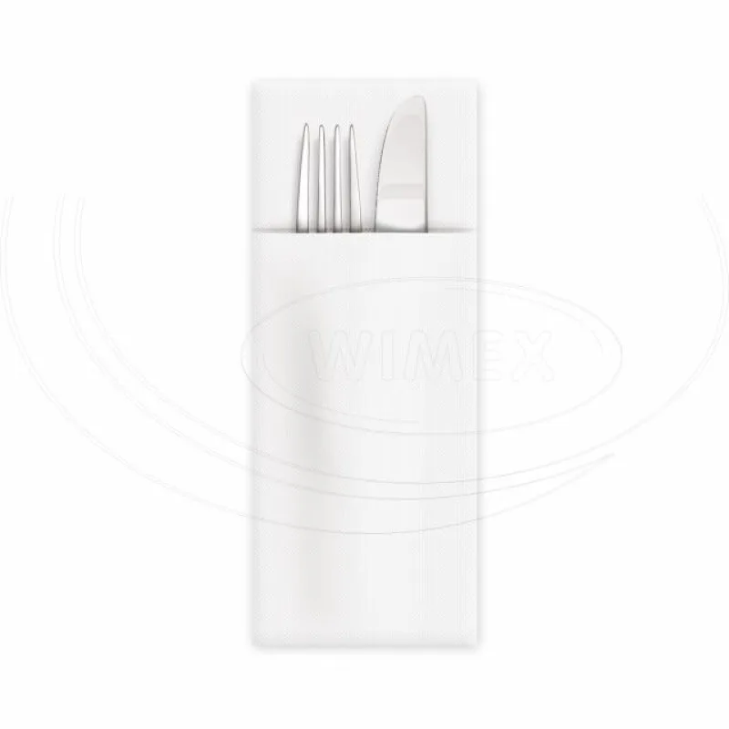 Ubrousky PREMIUM 32 x 40 cm "CutleryStar" (kapsy na příbor) bílé [50 ks] (89000)