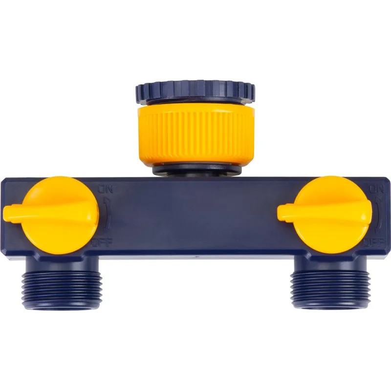 Rozbočovač DY8003, 2-way spojka, záhradný, s ventilmi