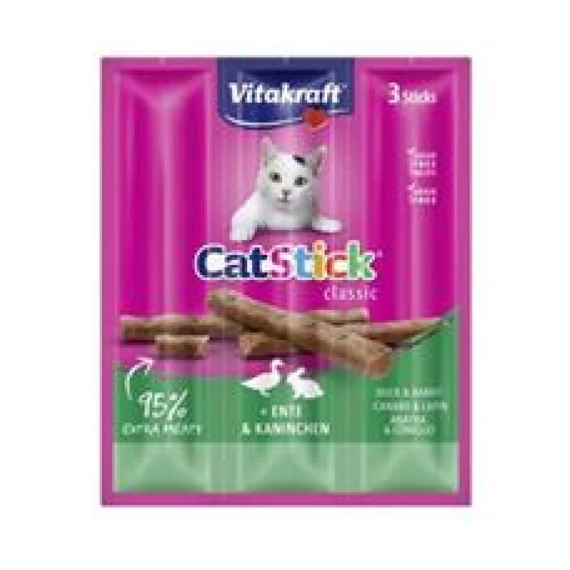 Vitakraft Cat pochoutka Stick mini Rabb.+Duck. 3x6g