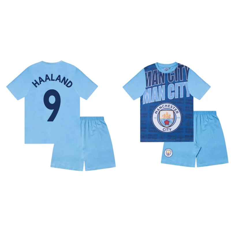 Manchester City Erling HAALAND pyžamo modré detské - SKLADOM