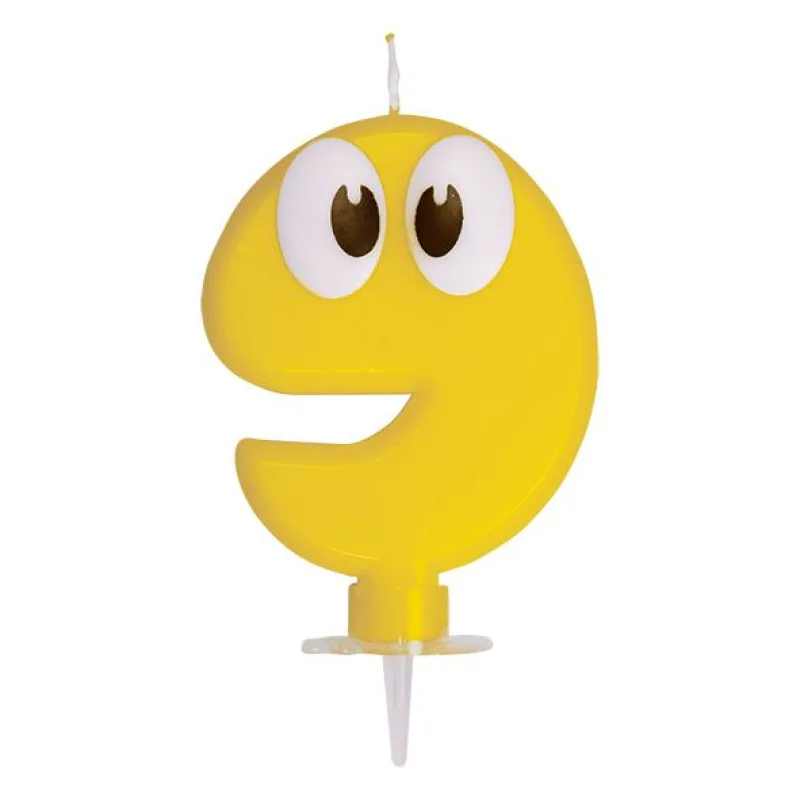 Číslová svíčka se stojánkem (9) 80 mm [1 ks] (37309)