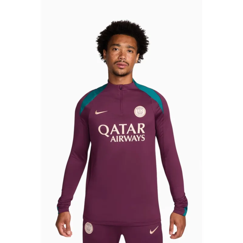 Nike Paris Saint-Germain FC - PSG tréningová mikina bordová pánska 2024-2025