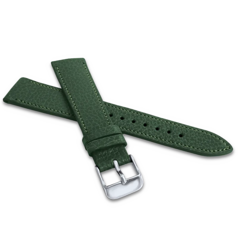 LAVVU Zelený prošitý řemínek MEDITERRA z luxusní kůže Top Grain - 18 LSADG18