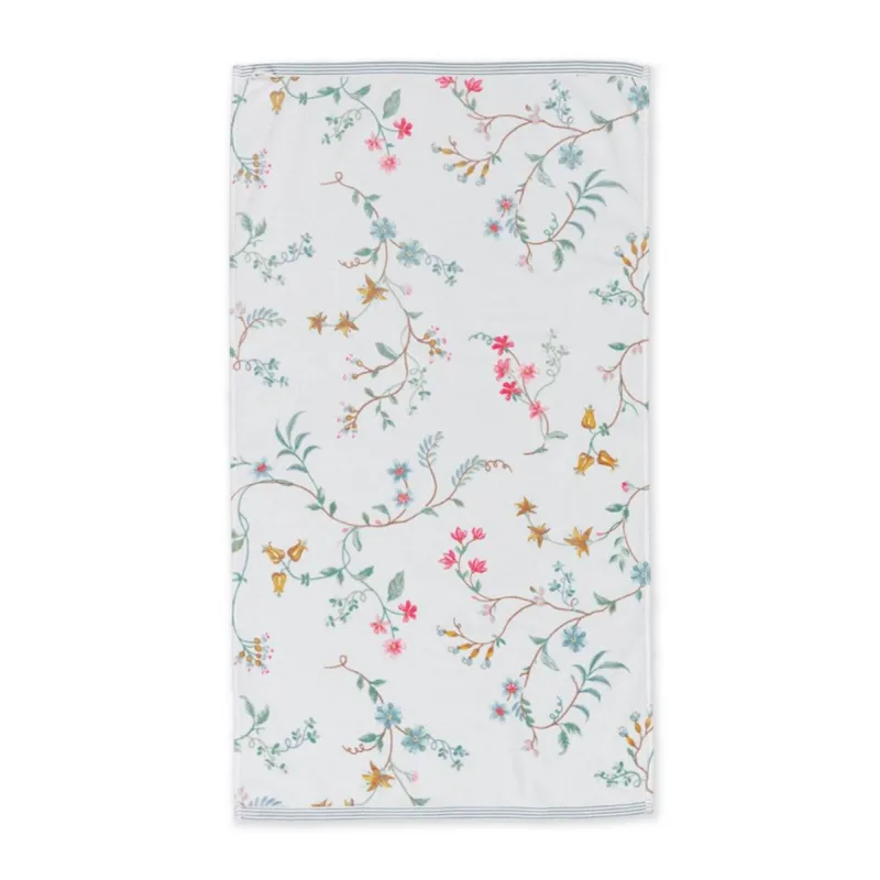 Pip Studio ručník Les Fleurs 55x100cm, bílý