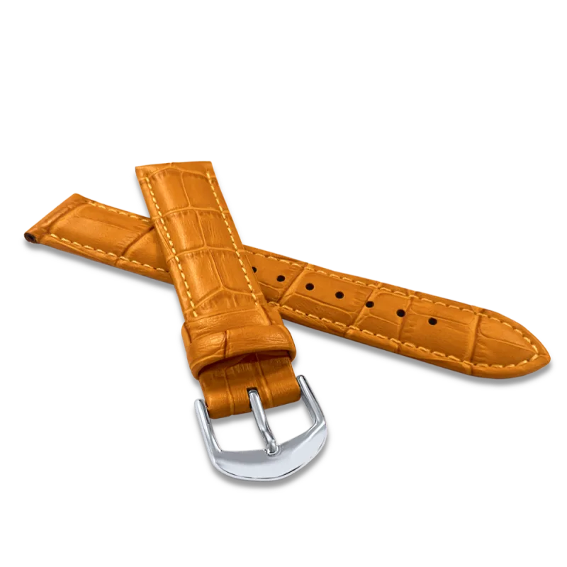 LAVVU Oranžový prošitý řemínek CROCO - 20 BSIUO20