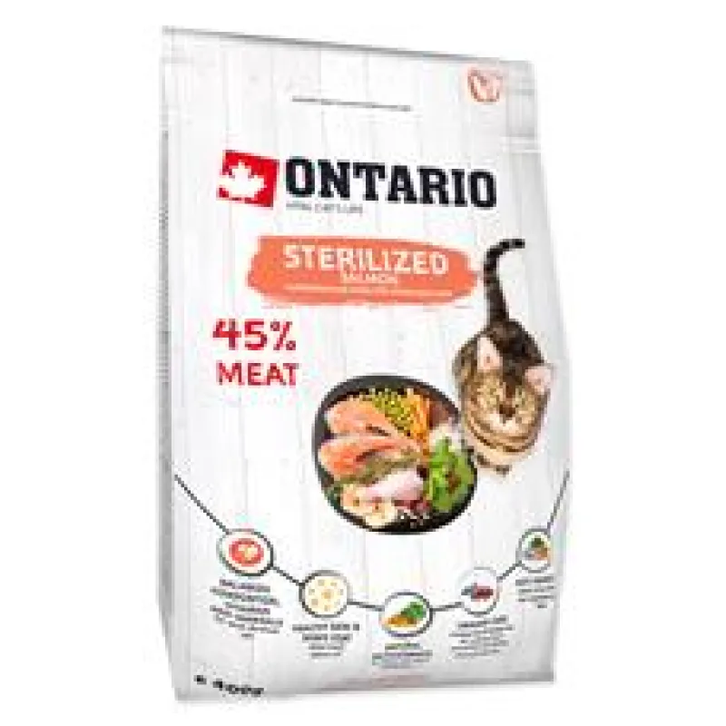 ONTARIO Cat Sterilised Salmon 0,4 kg