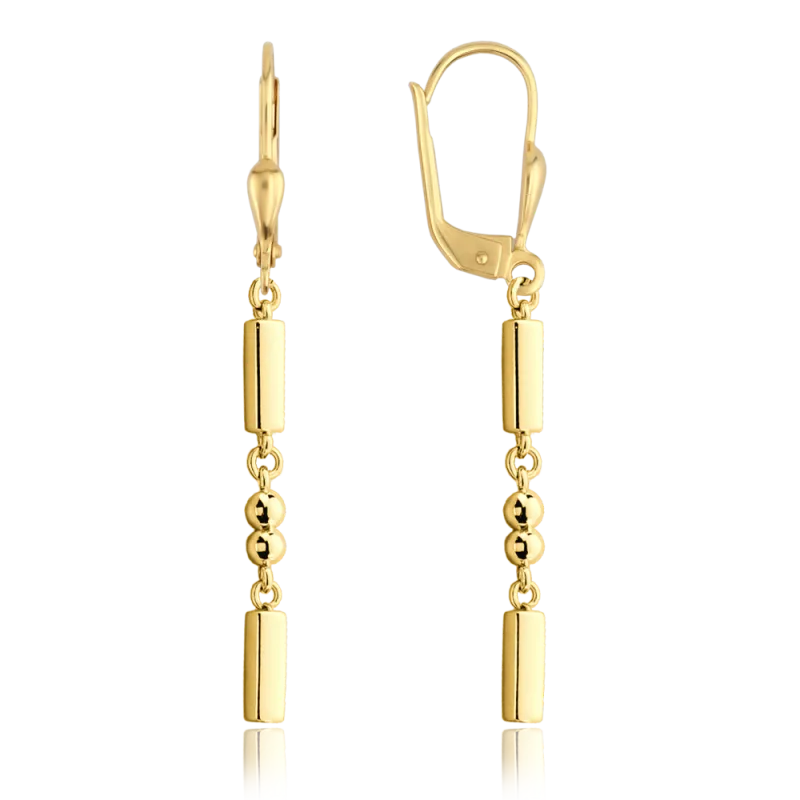 MINET Moderní zlaté náušnice s patentem Au 585/1000 2,50g JMG0328WGE00