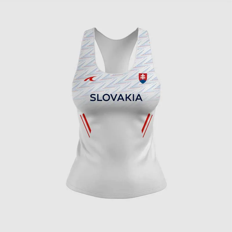 Slovensko Slovakia tréningové tielko biele dámske