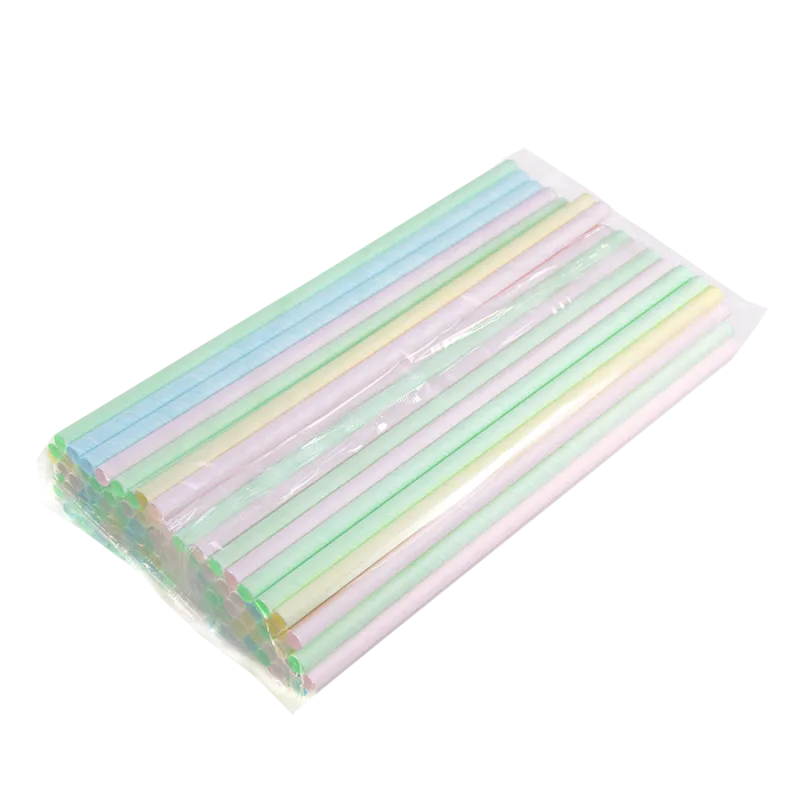 Slámky papírové JUMBO rovné, barevný mix, 25 cm, Ø 8 mm [100 ks] (06110 - CH11N)