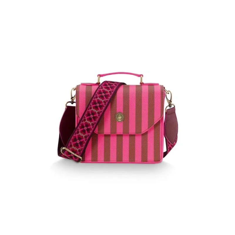Pip Studio Frances Stripe Cross Body kabelka, růžová