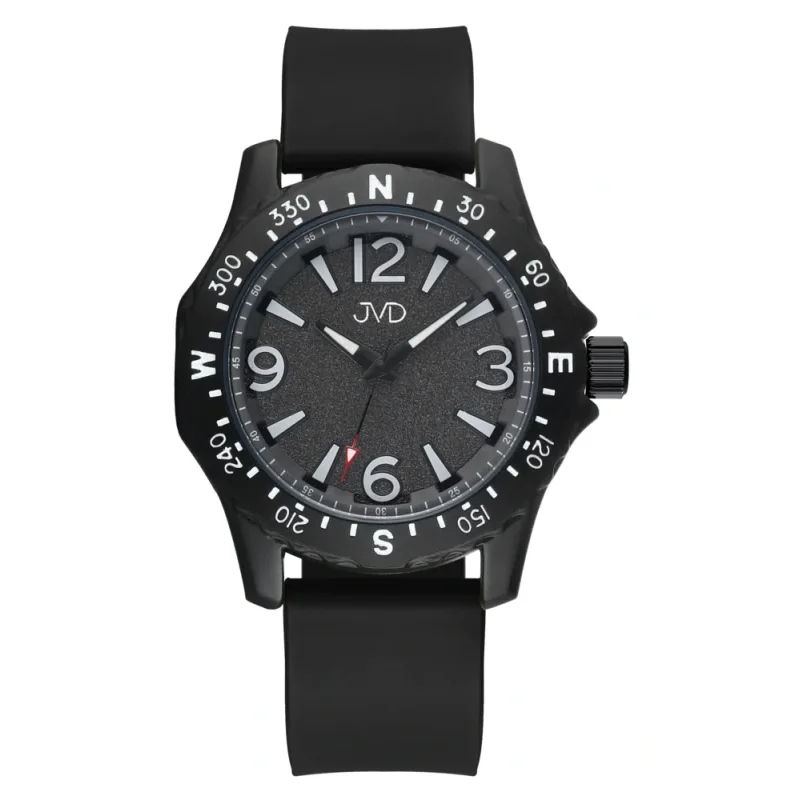 JVD Dětské chlapecké černé sportovní hodinky JVD JZ8004.3