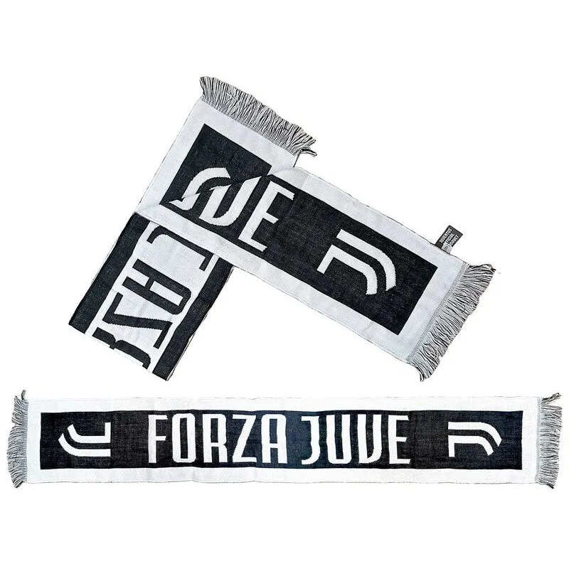 Juventus pletený šál bielo-čierny - SKLADOM