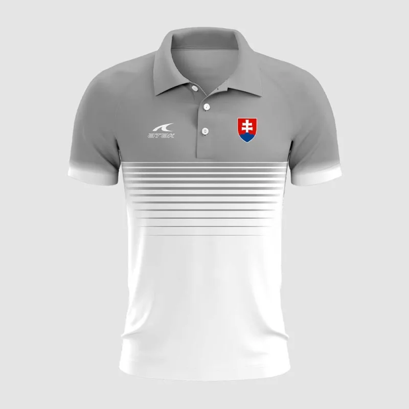 Slovensko Slovakia polokošeľa šedo-biela pánska