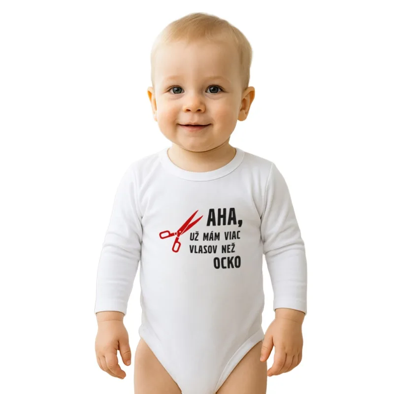 Body s potlačou New Baby Viac vlasov než ocko