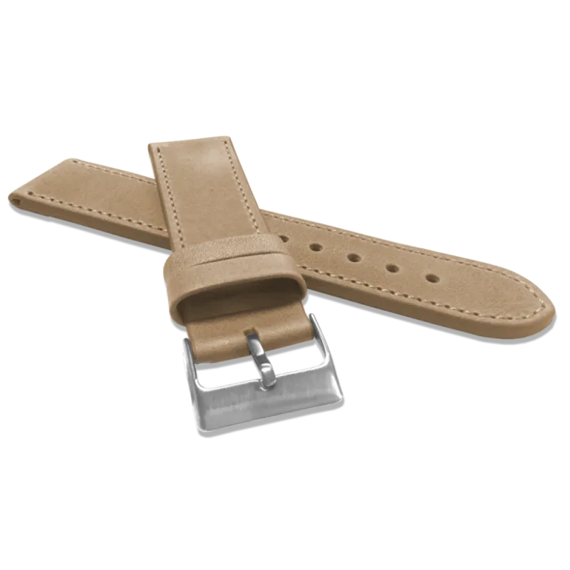 LAVVU Béžový prošitý řemínek SPORT z luxusní kůže Top Grain - 22 LSAUD22