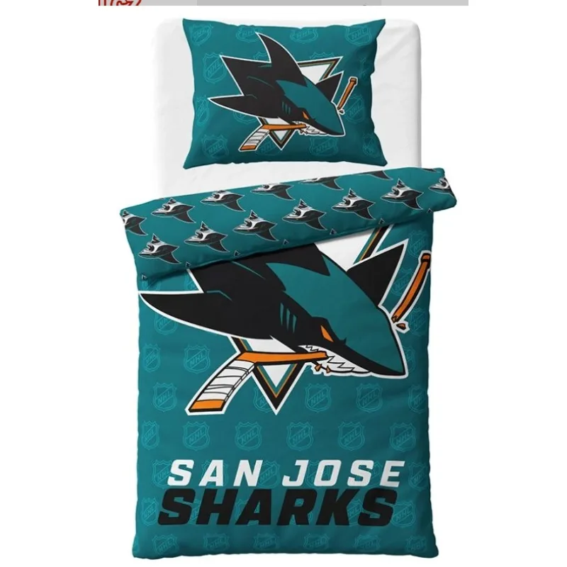 NHL Hokejové obliečky San Jose Sharks Shields 140x200/70x90 cm