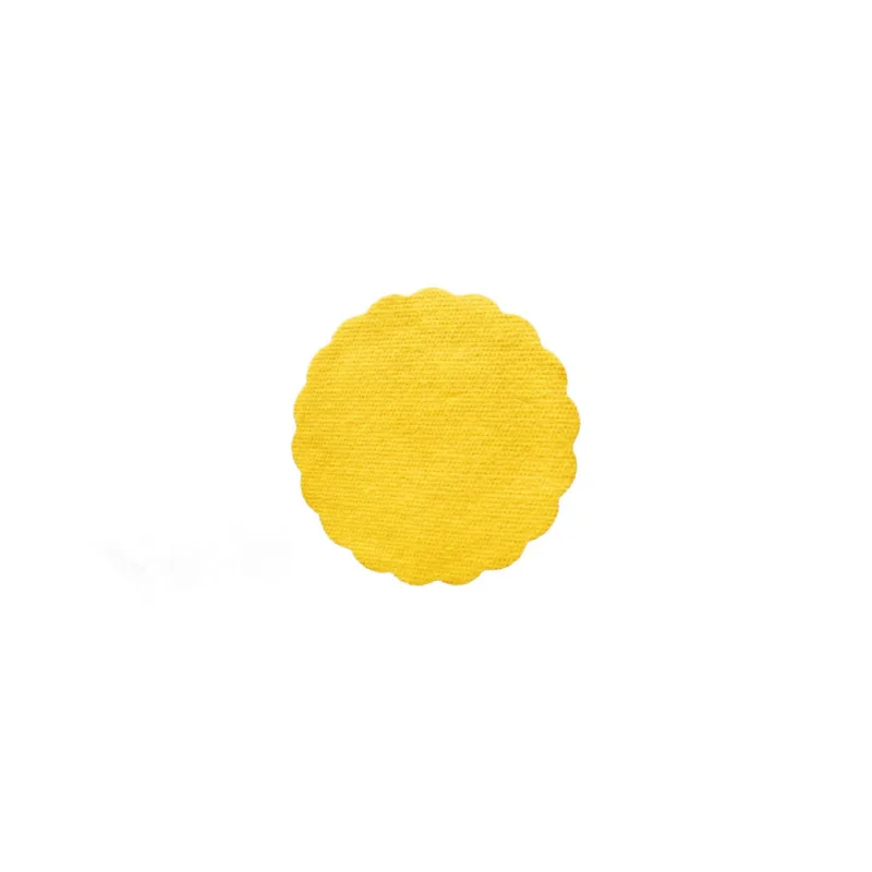 Rozetky do podšálku PREMIUM Ø 9 cm žluté [40 ks] (89805)