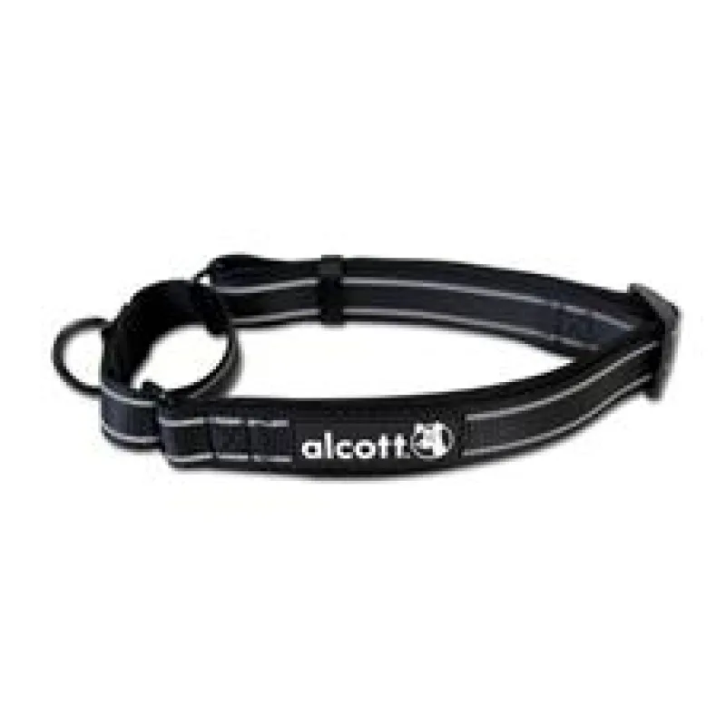 Alcott reflexní obojek pro psy, Martingale, černý velikost M