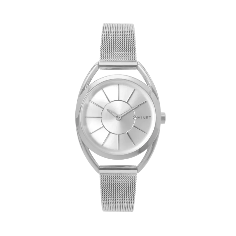 Stříbrné dámské hodinky MINET ICON PURE SILVER MESH MWL5013