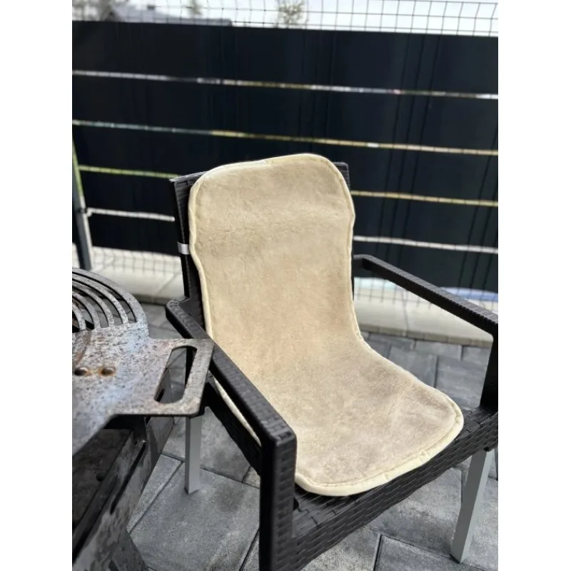 Podsedák z ovčej vlny béžový 90x40 cm