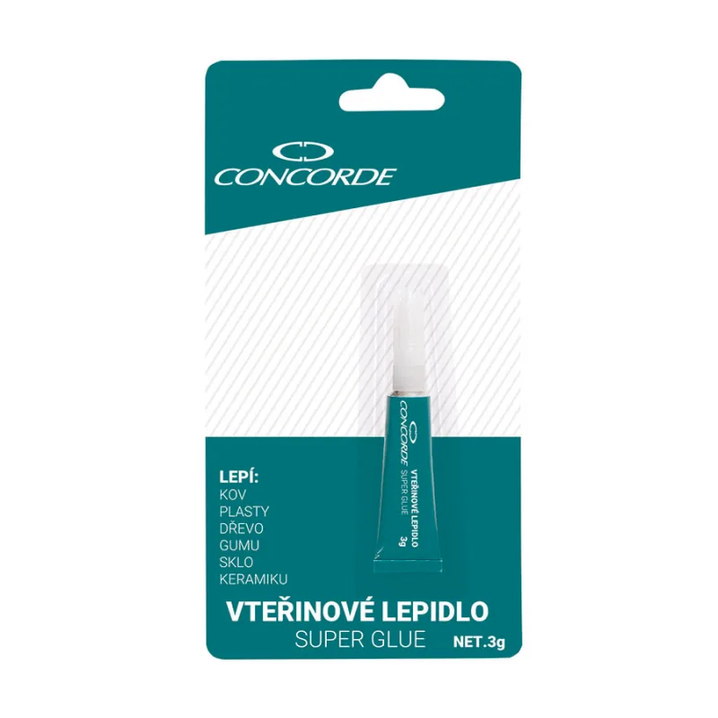Vteřinové lepidlo CONCORDE, 3g, blistr - (A65452 - CH1D)