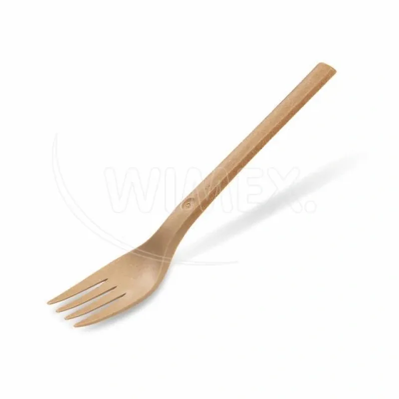 Vidličky (bio-kompozit) přírodní hnědé 17cm [50 ks] (40007) Doprodej.