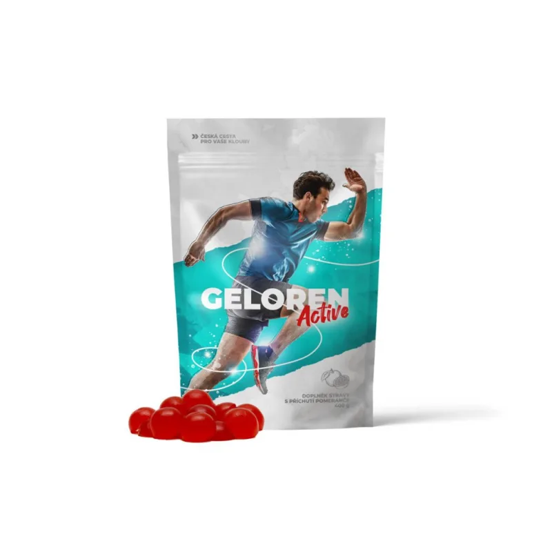 Geloren Active 400g - 90 želatínových tabliet - Contipro Príchuť: Pomaranč