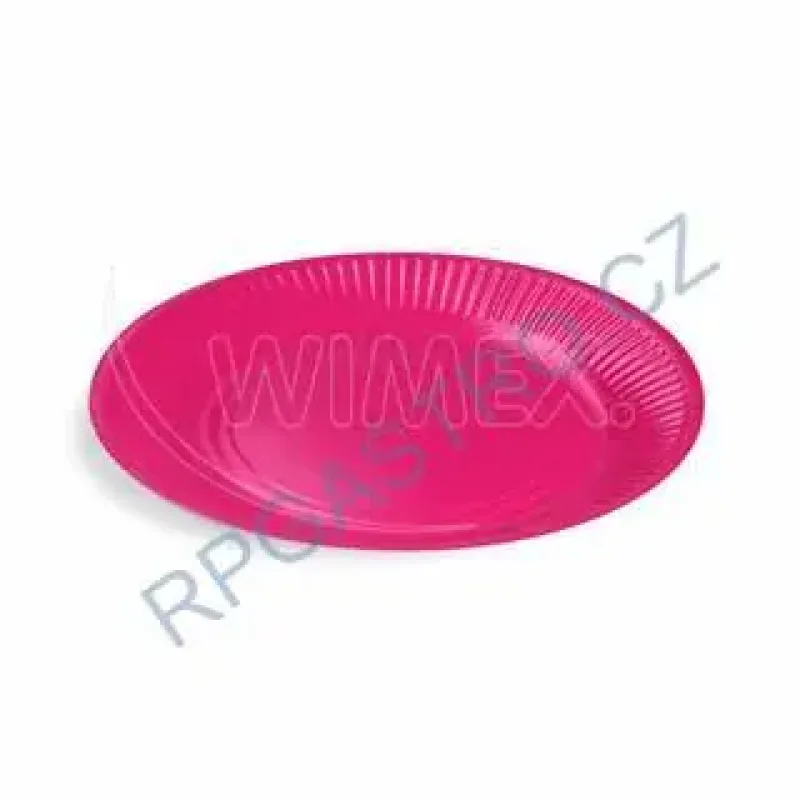 Papírové talíře fuchsia mělké Ø 23 cm [10 ks] (65358)