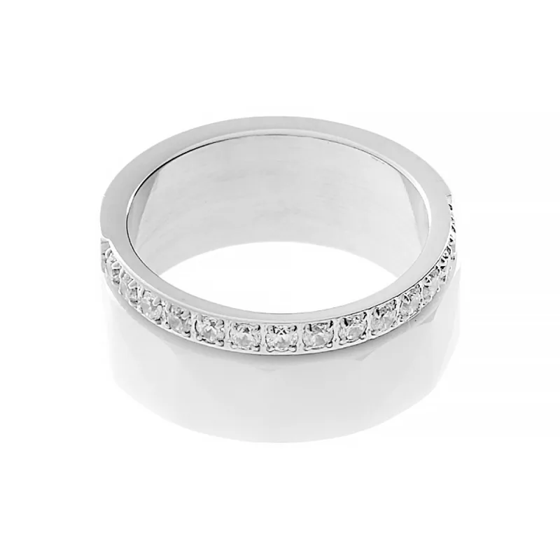 Keramický prsten 7196 (velikost 56-57) - stříbrnobílé barvy