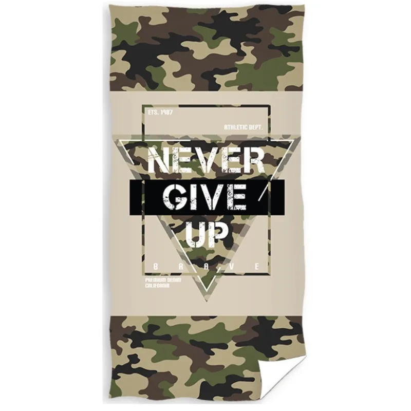 Detská osuška Army Never Give Up 70x140 cm