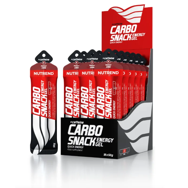 CARBOSNACK WITH CAFFEINE 50 g - Nutrend Príchuť: Cola s kofeínom - V tube