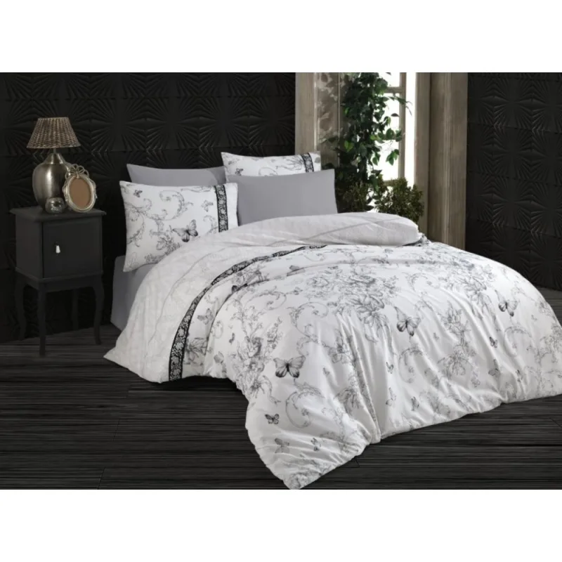 Bavlnené obliečky Aneta white 240x200/2x70x90 cm