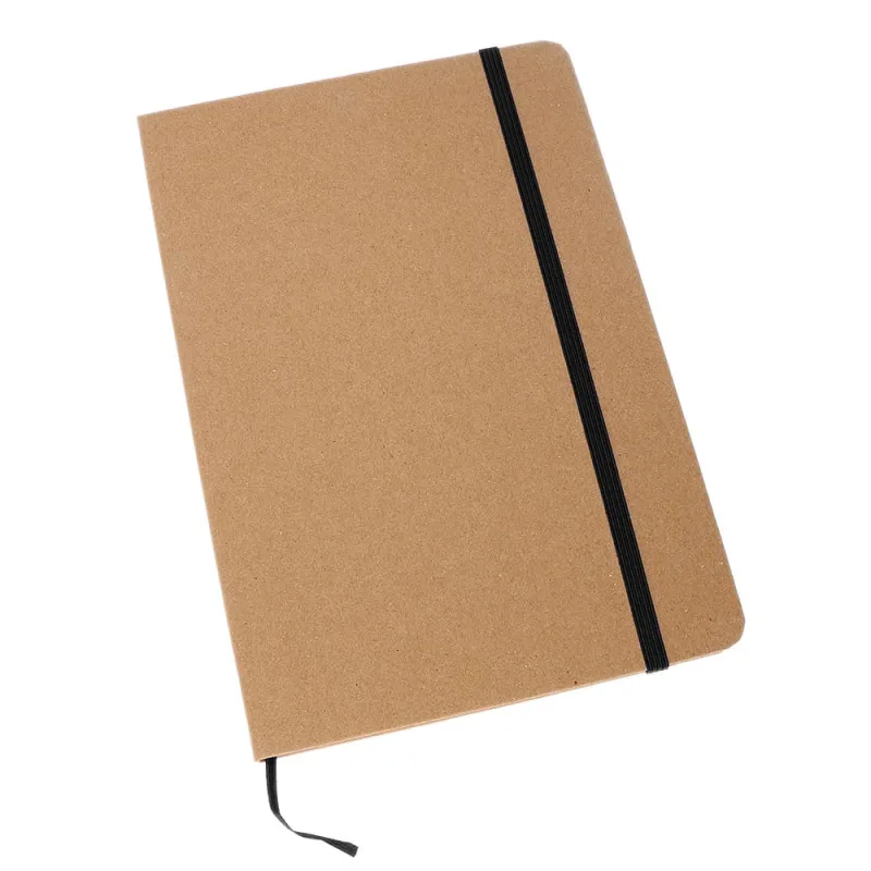 MPM Linkovaný poznámkový blok s deskami z recyklovatelného kraftového papíru Idah A5 - černý G01.4305.90