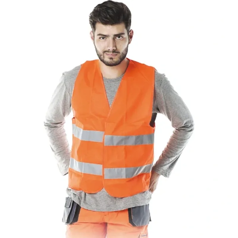 Reis KOS-5P HI-VIS výstražná sieťovaná vesta 5 PACK oranžová M-6XL