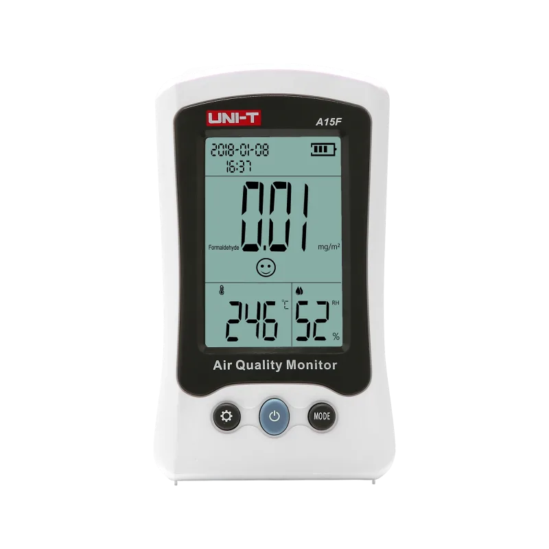 Merač kvality ovzdušia Uni-T A15F meranie formaldehydu a podmienok prostredia MIE0364