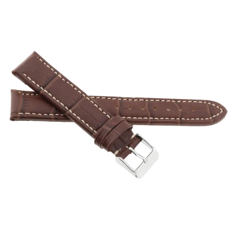 JVD Unisex hnědý kožený řemínek na hodinky R14502/32 SKLAD