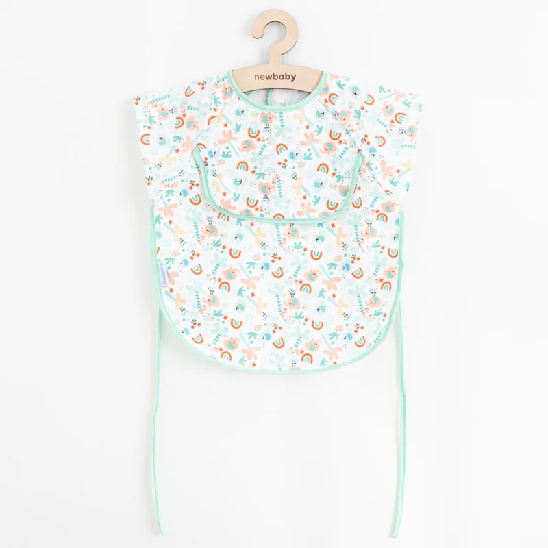 Dojčenský podbradník-zástera New Baby 42x35 zelená