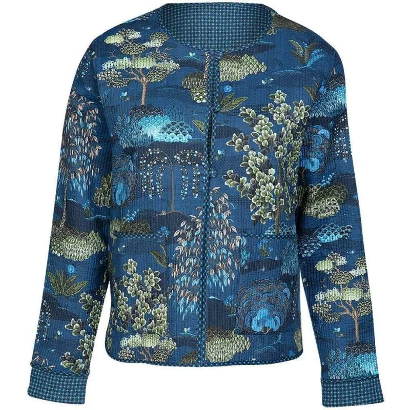 Pip Studio Nica Cardigan Japanese Garden, modrý