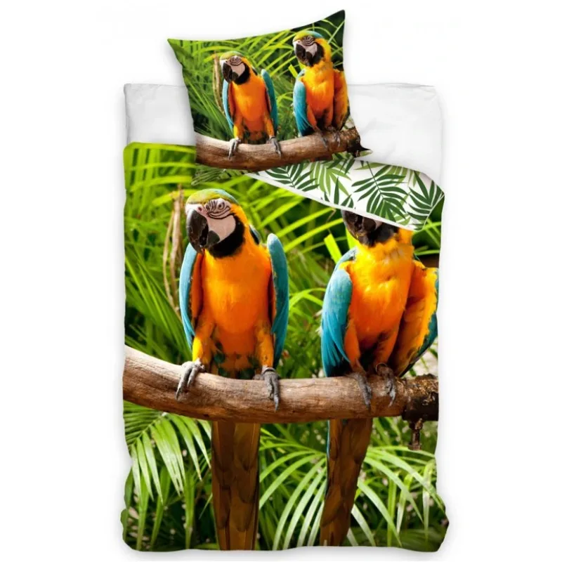 Posteľné obliečky Papagáje Ara Ararauna , 140x200/70x90 cm