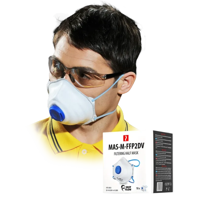 Reis MAS M FFP2DV Protiprachová polomaska s ventilom 10 ks