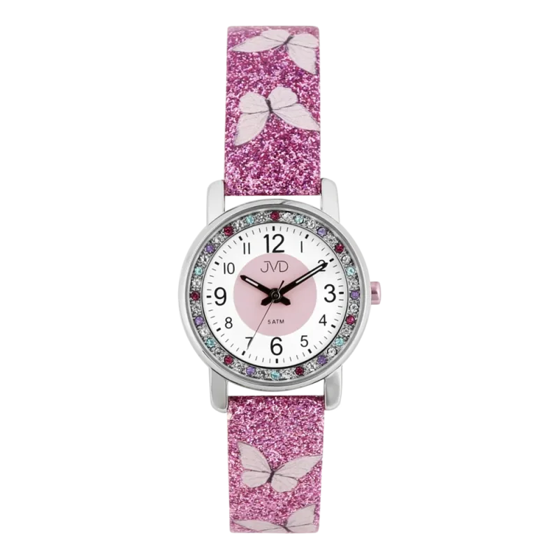 JVD Dětské dívčí náramkové hodinky MOTÝLCI JVD J7238.1