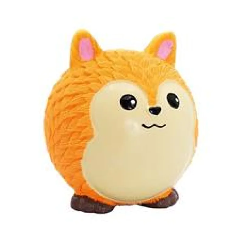 Míček v designu Totoro liška, se zvukem, latex, oranžová, HipHop 8 cm