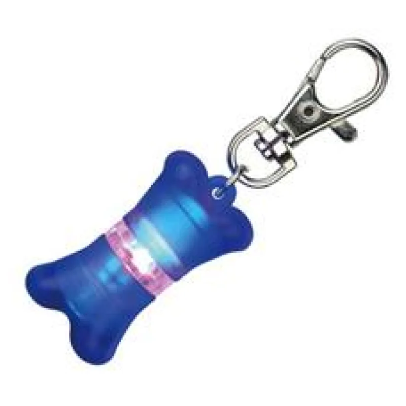 Blikací přívěsek pro psy kost 2x4cm 1 ks