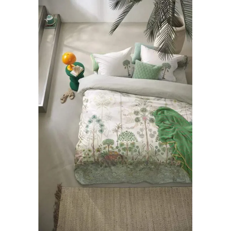 Pip Studio perkálové povlečení Panoramico bílé 140x200 + 70x90 cm