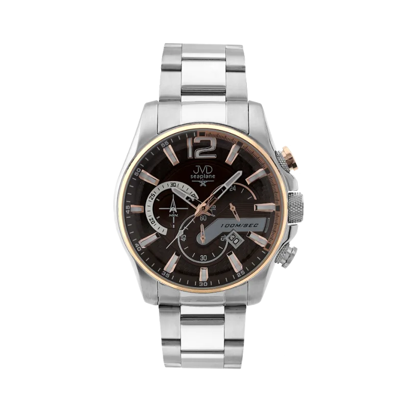 Pánské vodotěsné náramkové hodinky JVD JE1002.2 - chronograf 10ATM