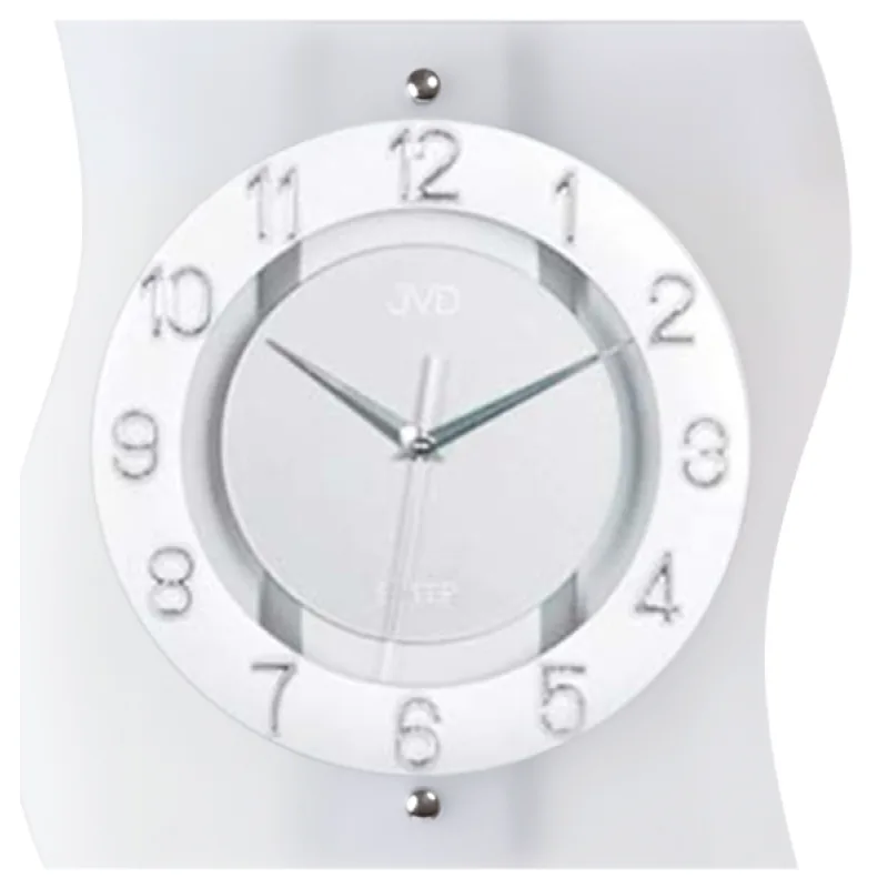 Luxusní skleněné netikající tiché nástěnné hodiny JVD NS2533.1