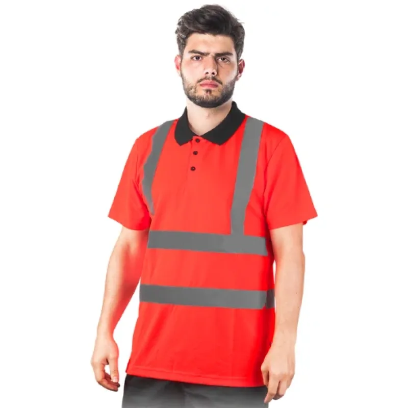 Reis POLOROUTE výstražné tričko červené