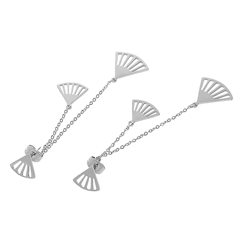 MPM Dámské ocelové nerezové náušnice 70115 - stříbrné barvy