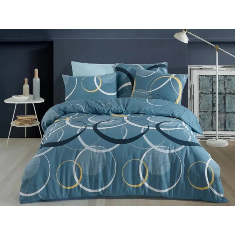 Bavlnené obliečky Toronto blue 240x200/2x70x90 cm